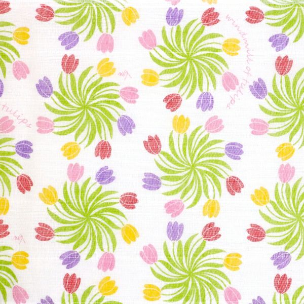 Shirayuki Japanese Tea Towel - Windmill of Tulips