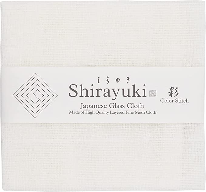 Shirayuki Japanese Glass Cloth - White
