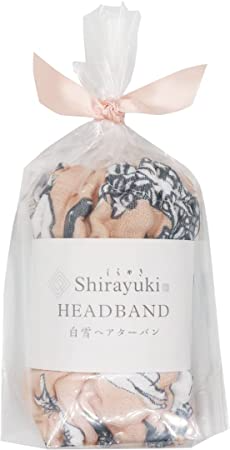 Shirayuki Japanese Headband - Meow Meow Beige