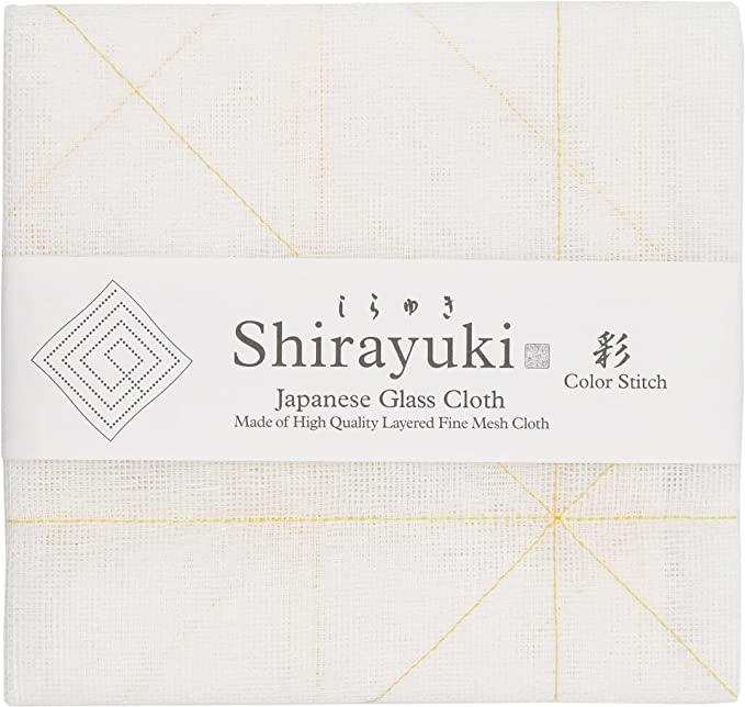 Shirayuki Japanese Glass Cloth - Yellow