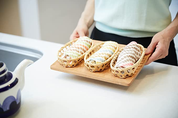 Shirayuki Japanese Fine Mesh Kitchen Cloth - Pink Coffee Beans