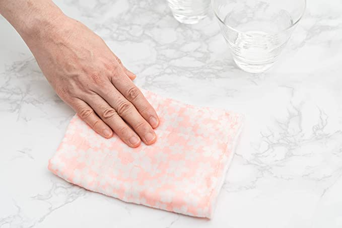 Shirayuki Japanese Fine Mesh Kitchen Cloth - Pink Cherry Blossoms