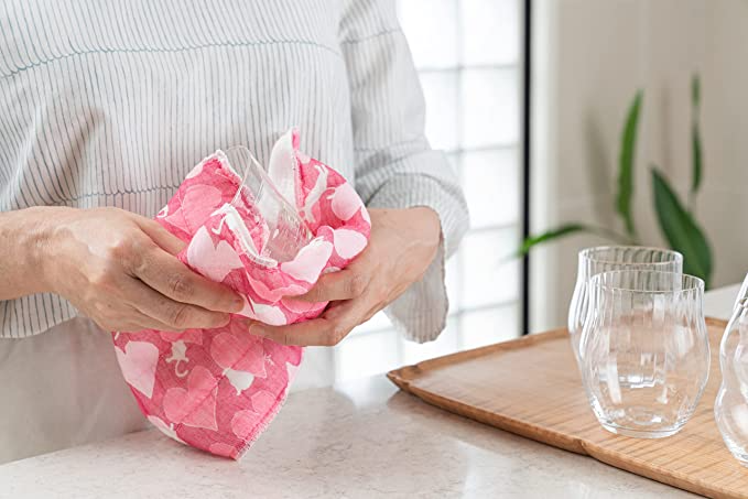 Shirayuki Japanese Fine Mesh Kitchen Cloth - Cherry Cat