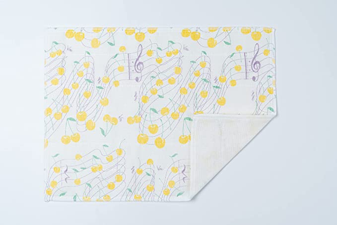 Shirayuki Japanese Fine Mesh Kitchen Cloth - Yellow, Melody of Cherry