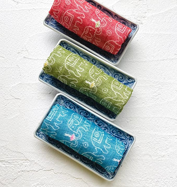 Shirayuki Japanese Fine Mesh Kitchen Cloth - Nile Blue, Buddha