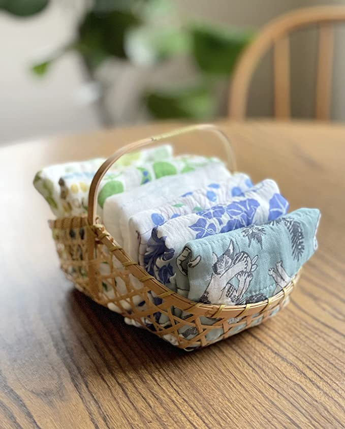 Shirayuki Japanese Fine Mesh Kitchen Cloth - Blue Meow Meow