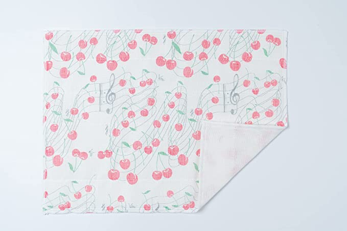 Shirayuki Japanese Fine Mesh Kitchen Cloth - Red, Melody of Cherry