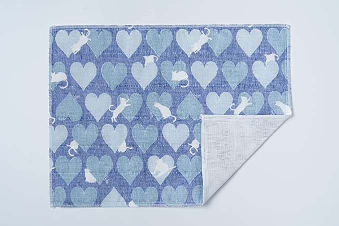 Shirayuki Japanese Fine Mesh Kitchen Cloth - Blueberry Cat