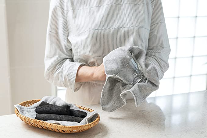Shirayuki Bincho Charcoal Blend Japanese Kitchen Cloth - Made in Japan