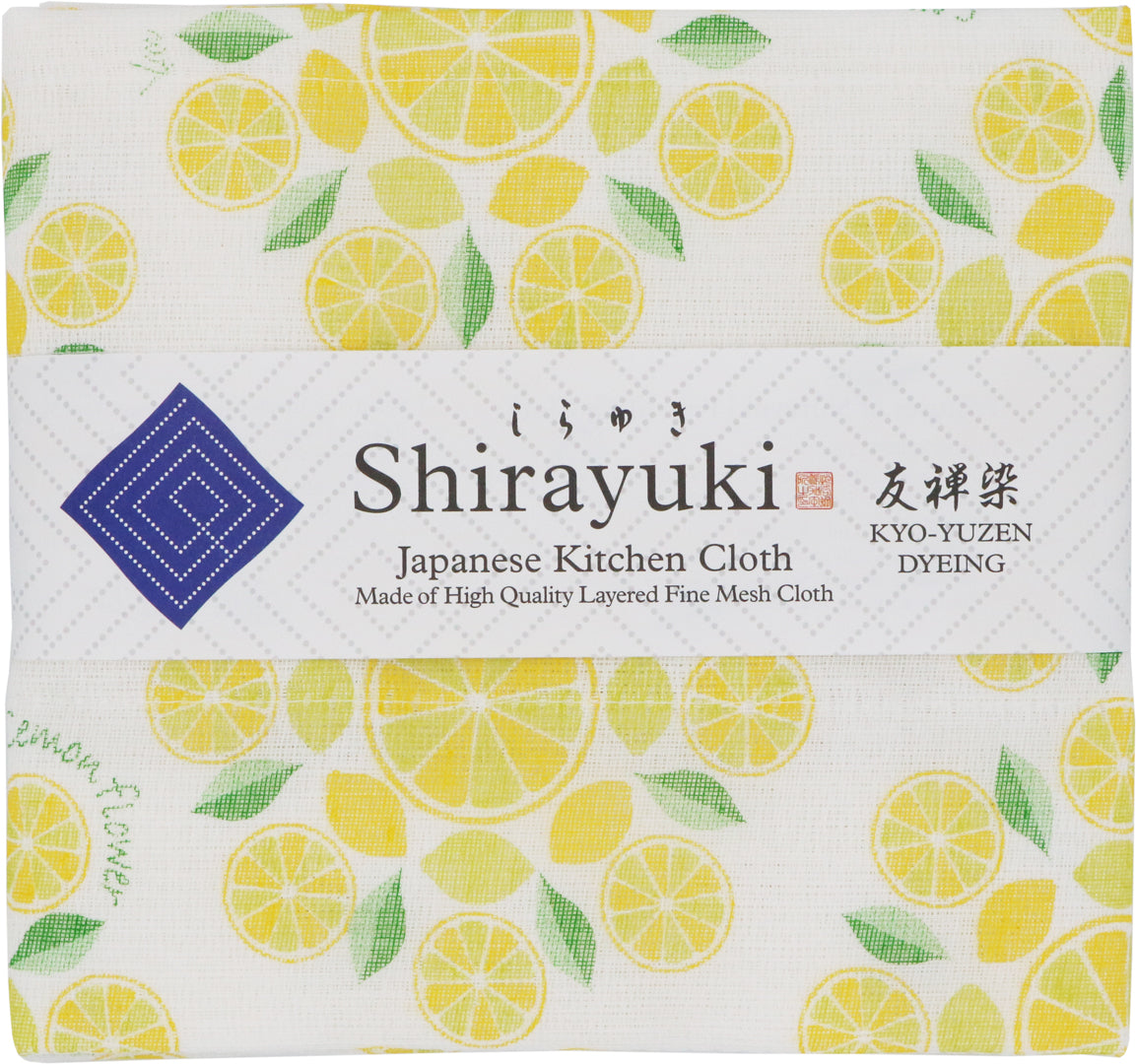 Shirayuki Japanese Fine Mesh Kitchen Cloth - Lemons