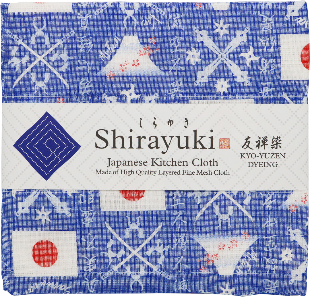 Shirayuki Kitchen Cloth - 100% Natural Handmade Mesh Cloth Made in Japan - Reusable & Biodegradable (Limited Japan Design)