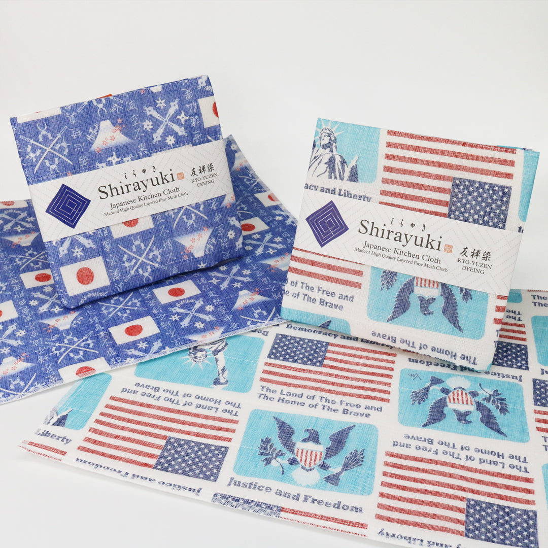 Shirayuki Japanese Fine Mesh Kitchen Cloth - Limited 'USA' Design