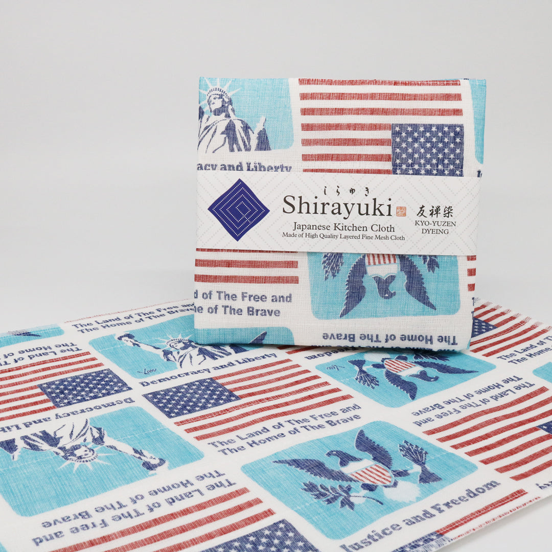 Shirayuki Japanese Fine Mesh Kitchen Cloth - Limited 'USA' Design