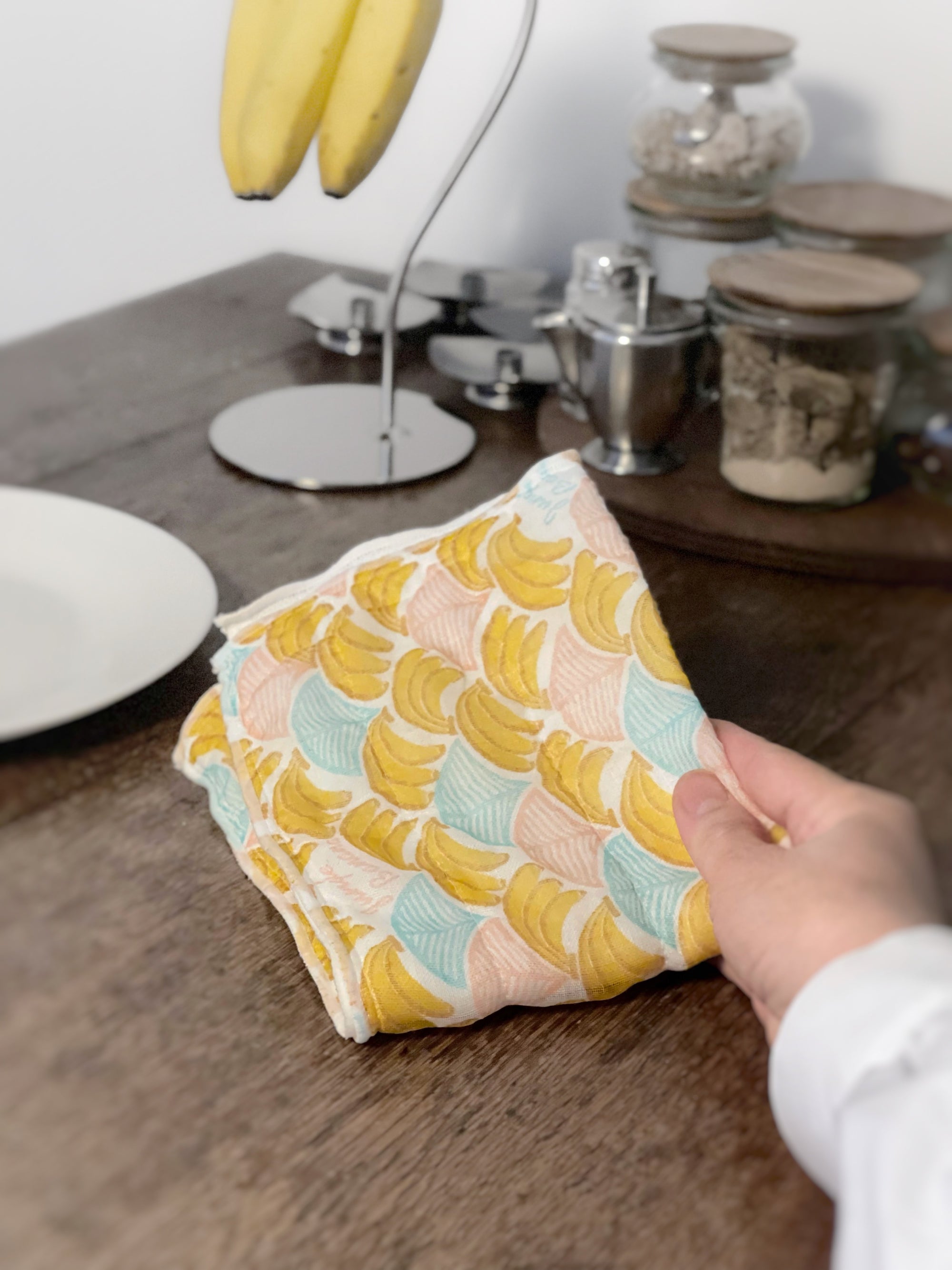 Shirayuki Japanese Fine Mesh Kitchen Cloth - Bananas