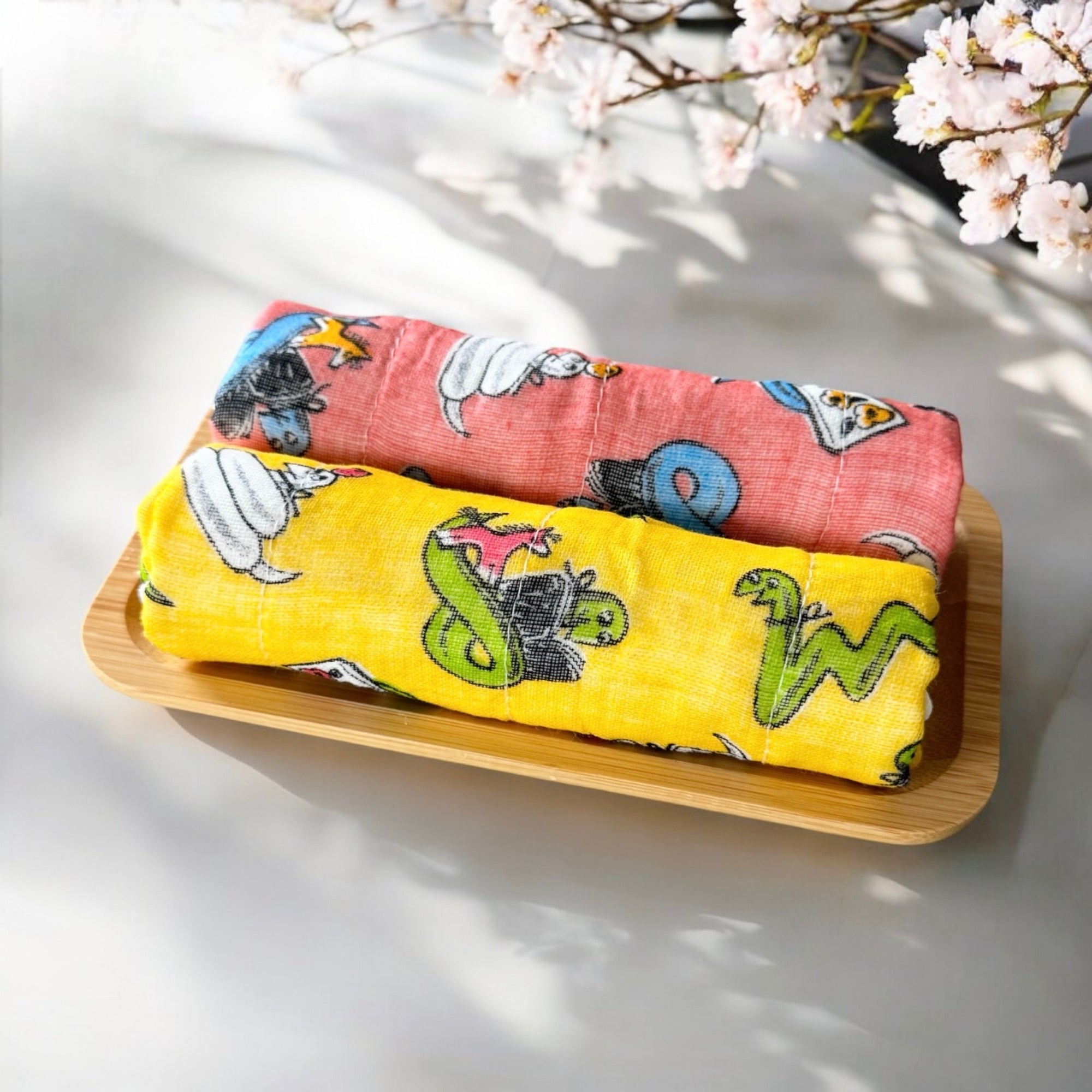 ★Limited Edition★ Shirayuki Japanese Fine Mesh Kitchen Cloth - Pastel Pink Hello, Snake!!