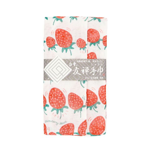 Shirayuki Japanese Tea Towel - Strawberry Dance