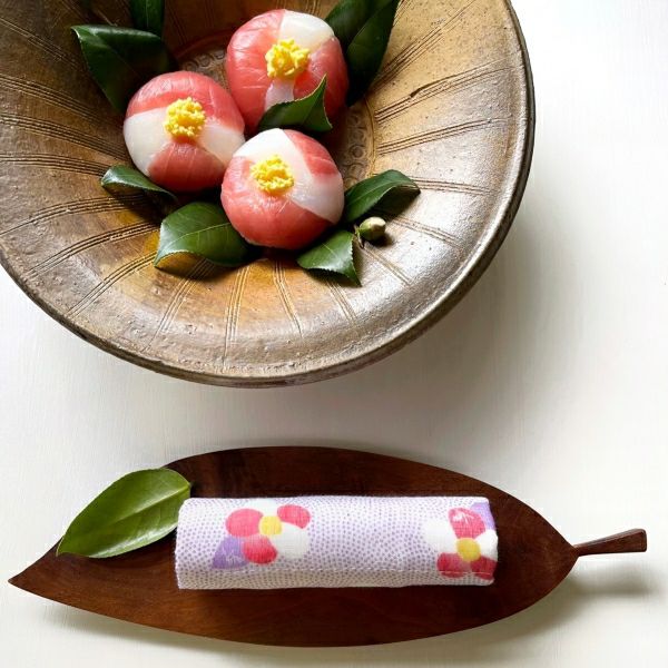 Shirayuki Japanese Fine Mesh Kitchen Cloth - Lavender Camellia