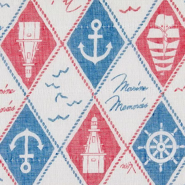 Shirayuki Japanese Fine Mesh Kitchen Cloth - Red & Blue Marine Memories