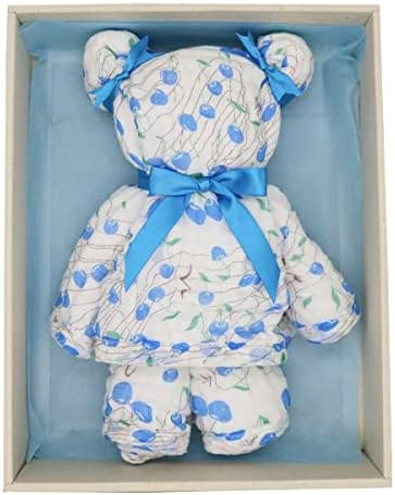 Shirayuki Japanese Bath Towel(Blue, Melody of Cherry)