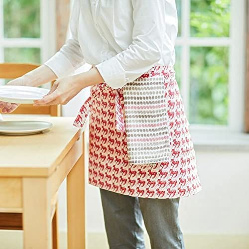 Shirayuki Japanese Tea Towel - Pink & Blue Coffee Beans