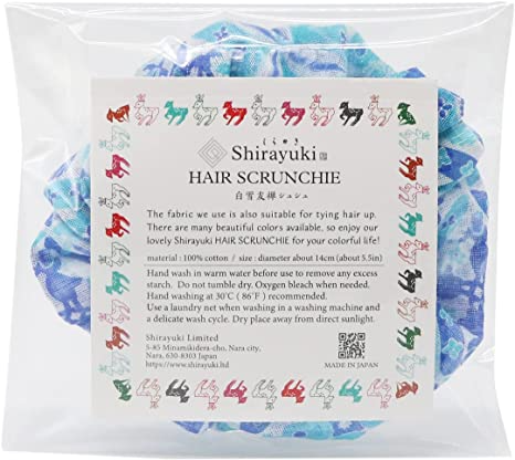 Shirayuki Japanese Hair Scrunchie(Hawaian Ocean Blue)