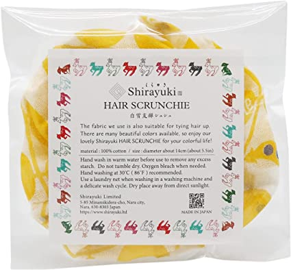 Shirayuki Japanese Hair Scrunchie(Jack and the beanstalk Yellow)