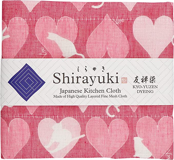 Shirayuki Japanese Fine Mesh Kitchen Cloth - Cherry Cat