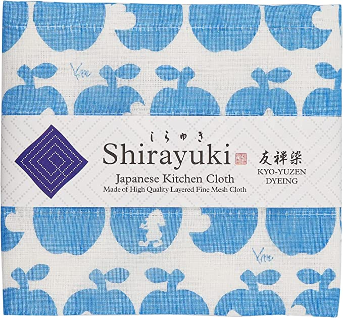 Shirayuki Japanese Fine Mesh Kitchen Cloth - Blue Snow White