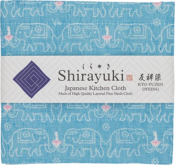 Shirayuki Japanese Fine Mesh Kitchen Cloth - Nile Blue, Buddha