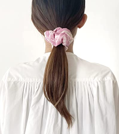 Shirayuki Japanese Hair Scrunchie - Pink, Alice's Adventures in Wonderland