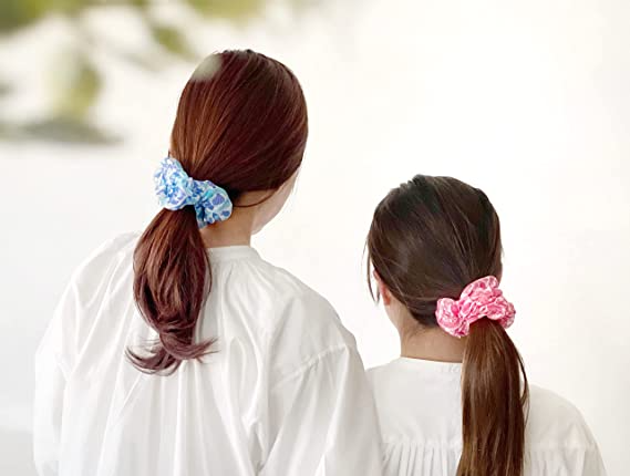 Shirayuki Japanese Hair Scrunchie(Hawaian Ocean Blue)